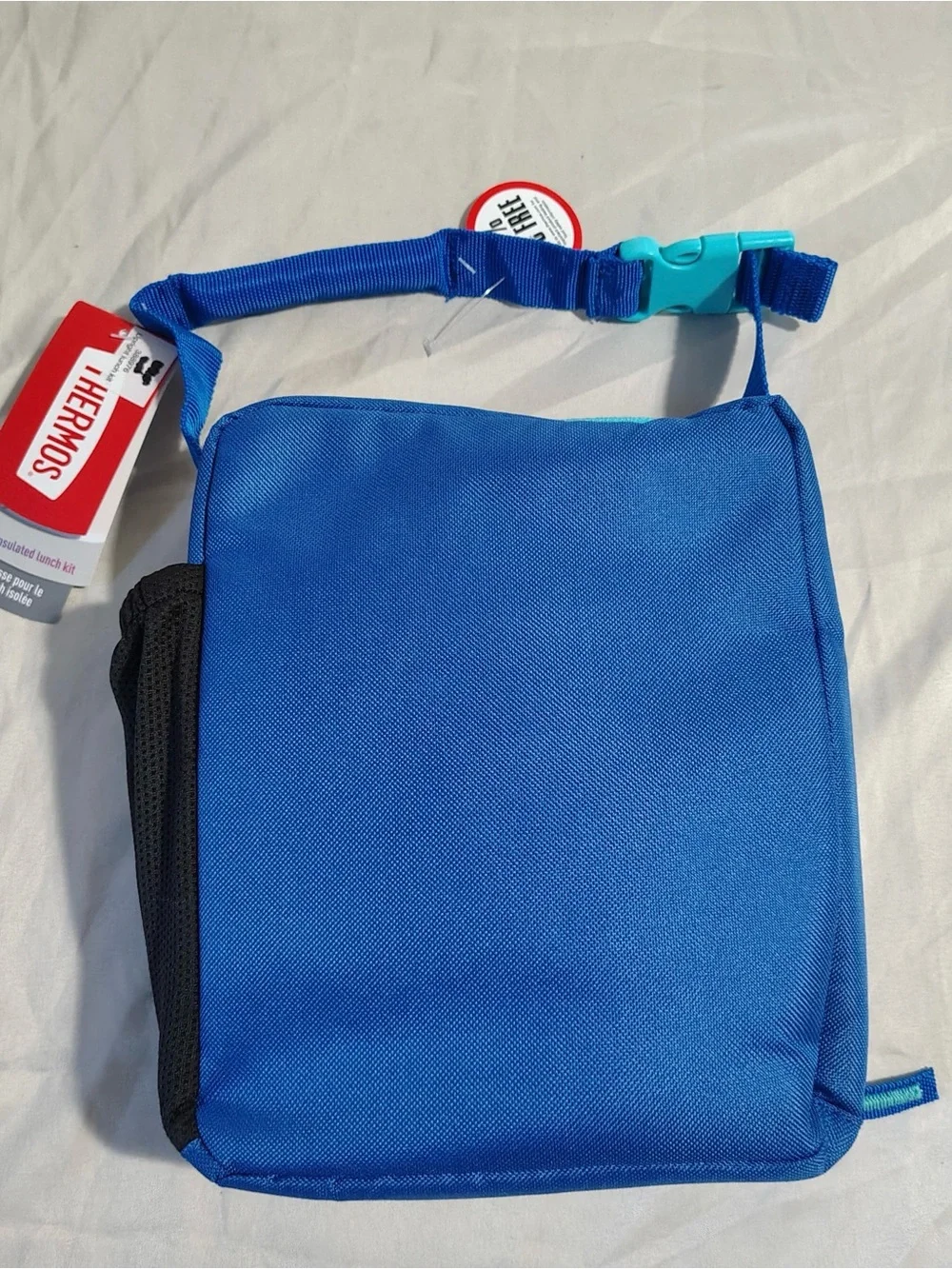 Thermos Bright Blue & Teal Lunch Bag with Polka Dot Accent New with Tags